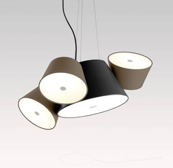 Marset Tam Tam Mini, mat, zwart/bruin mat zwart, mat bruingrijs