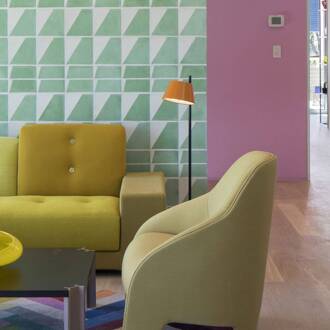 Marset Tam Tam P vloerlamp, 1-lamp, oranje oranje, zwart