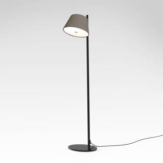 Marset Tam Tam vloerlamp, 1-lamp, mat, bruin mat zwart, mat bruingrijs