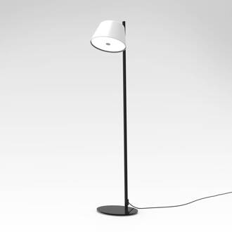 Marset Tam Tam vloerlamp, 1-lamp, mat, wit mat zwart, mat wit