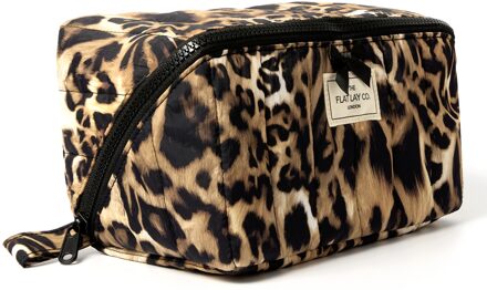 Marshmallow Flat Lay Makeup Box Bag - Warped Leopard