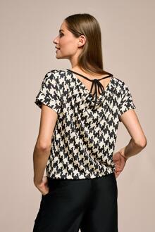 Mart Visser Benza Print Top Zwart / Wit - EU 38 / UK 10