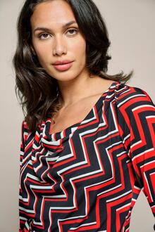 Mart Visser Caitlin Print Top Rood / Multi Veelkleurig - EU 38 / UK 10