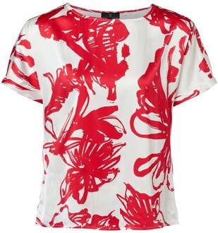 Mart Visser Camilla Print Top Rood / Wit - EU 44 / UK 16