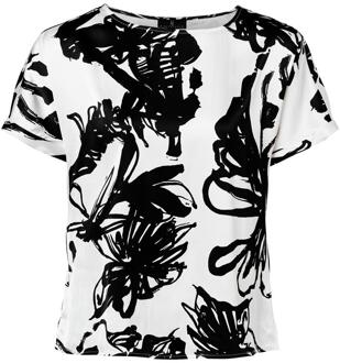 Mart Visser Camilla Print Top Zwart / Wit - EU 40 / UK 12