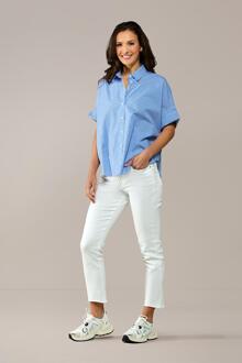 Mart Visser Caroline Tensen Leeds Oversized Check Blouse Wit / Navy Wit/Navy