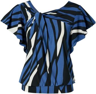 Mart Visser Conory Print Top Blauw / Zwart - EU 36 / UK 8