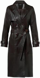 Mart Visser Lyana Leren Jas Donkerbruin - EU 48 / UK 20