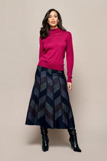 Mart Visser Maddie Lurex Rok Navy / Lila Veelkleurig - M