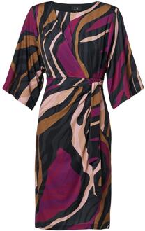 Mart Visser Milan Print Jurk Dark Berry Donkerrood - EU 36 / UK 8