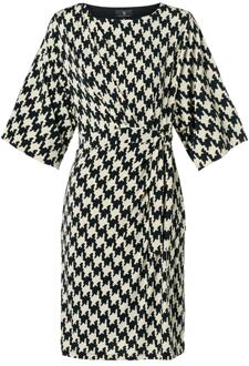 Mart Visser Milan Print Jurk Zwart / Wit - EU 38 / UK 10