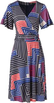 Mart Visser Regina Print Jurk Multi Blauw - EU 38 / UK 10