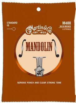 Martin M400 snarenset voor mandoline snarenset voor mandoline, 80/20 bronze, standard, 2x010 2x014 024-024-034-034