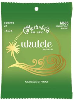 Martin M605 snarenset voor sopraan ukelele snarenset voor sopraan ukelele, polygut, 0220-0275-0310-0228