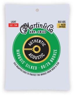 Martin MA140S snarenset voor akoestische gitaar snarenset voor akoestische gitaar, 80/20 bronze, light, 12-54