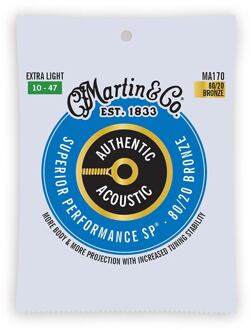 Martin MA170 snarenset voor akoestische gitaar snarenset voor akoestische gitaar, 80/20 bronze, extra light, 10-47