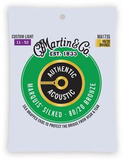 Martin MA175S snarenset voor akoestische gitaar snarenset voor akoestische gitaar, 80/20 bronze, custom light, 11-52