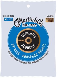 Martin MA4850 snarenset voor akoestische basgitaar snarenset voor akoestische basgitaar, 92/8 phosphor bronze, medium, 045-105