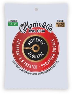 Martin MA530T snarenset voor akoestische gitaar snarenset voor akoestische gitaar, phosphor bronze, extra light, 10-47