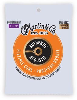 Martin MA535FX snarenset voor akoestische gitaar snarenset voor akoestische gitaar, 92/8 phosphor bronze, custom light, 11-52