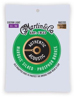 Martin MA535S snarenset voor akoestische gitaar snarenset voor akoestische gitaar, phosphor bronze, custom light, 11-52