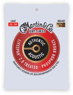 Martin MA540T snarenset voor akoestische gitaar snarenset voor akoestische gitaar, phosphor bronze, light, 12-54