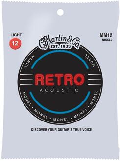 Martin MM12 snarenset voor akoestische gitaar snarenset voor akoestische gitaar, monel wound, light, 12-54