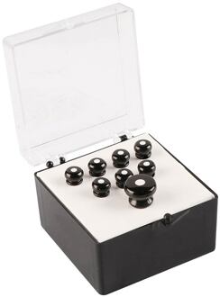 Martin SPA 18APP21 pin set (7 bridge pins plus 1 end pin), black plastic with white inlay