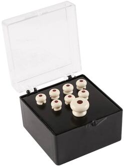 Martin SPA 18APP60 pin set (7 bridge pins plus 1 end pin), white plastic with tortoise inlay