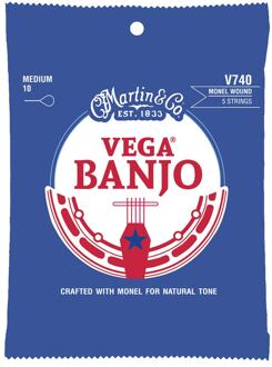 Martin V740 snarenset voor folk banjo snarenset voor folk banjo, monel wound, medium, 010-012-016-023-010