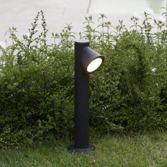 Martinelli Luce Bruco 1-lamp tuinpadverlichting 51cm antraciet, opaal