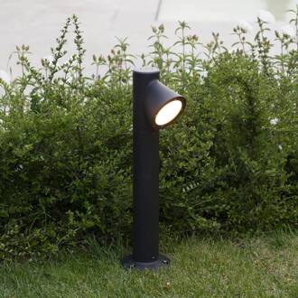 Martinelli Luce Bruco 1-lamp tuinpadverlichting 65cm antraciet, opaal