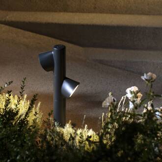 Martinelli Luce Bruco tuinlamp 2-lamp 79 cm antraciet, opaal