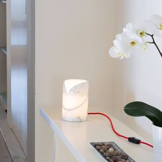 Martinelli Luce Colletto tafellamp, marmer licht marmer wit