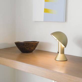 Martinelli Luce Design-tafellamp ELMETTO, wit goud