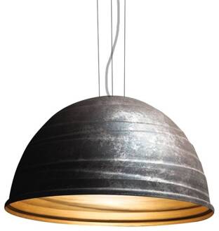 Martinelli Luce Glanzende hanglamp BABELE, 92 cm zilvergrijs, goud
