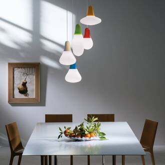 Martinelli Luce hanglamp Ciulifruli, geel, polyethyleen
