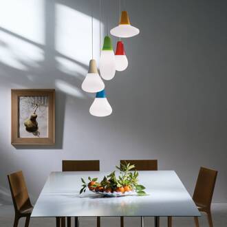 Martinelli Luce hanglamp Ciulifruli, rood, polyethyleen