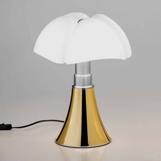 Martinelli Luce Minipipistrello tafellamp goud goud, gesatineerd EDELSTAHL, opaal wit