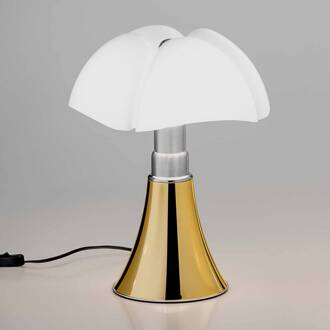Martinelli Luce Minipipistrello tafellamp goud goud, gesatineerd roestvrij staal, opaal wit
