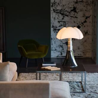 Martinelli Luce Pipistrello CCT Casambi titaan titaangrijs, roestvrijstaal gesatineerd, opaalwit