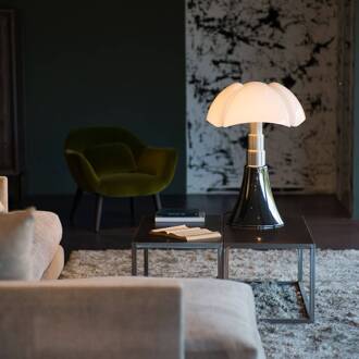 Martinelli Luce Pipistrello Med, dimmer, titaan titaan, roestvrijstaal gesatineerd, opaalwit