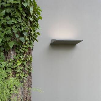 Martinelli Luce Plan buitenwandlamp boven stralend betongrijs, opaal