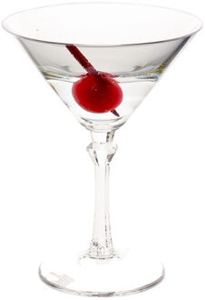 Martini cocktailglas - transparant - kunststof - 20 cl/200 ml - feest cocktail glazen