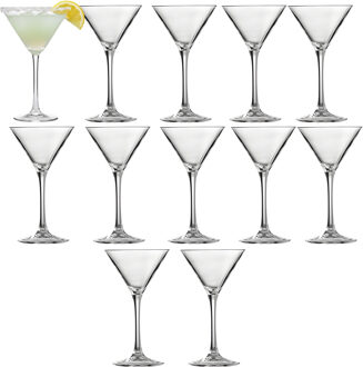Martini glazen set - 12x - glas - 14 cl - cocktail glas