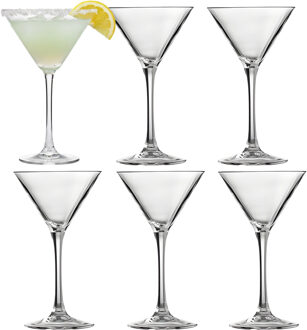 Martini glazen set - 6x - glas - 14 cl - cocktail glas