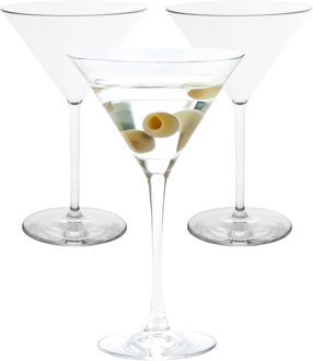 Martiniglas - 4x - SAN kunststof - 27 cl - onbreekbaar - herbruikbaar - cocktailglazen