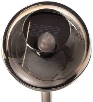 Martjeka LED lamp solar 6 per set aardspies roestvrij staal, rookgrijs