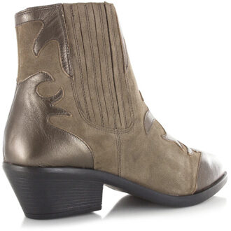 Maruti Tessy leather taupe metalic bronze western dames - maat 37 Beige