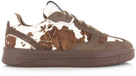 Maruti Yale sneakers hairon cow almond lage sneakers dames Bruin - 37